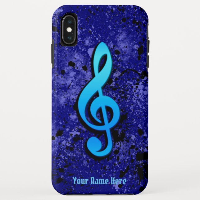 Capa Para iPhone, Case-Mate Símbolo de Nota de Música Azul iPhone XS Maiúscula (Verso)