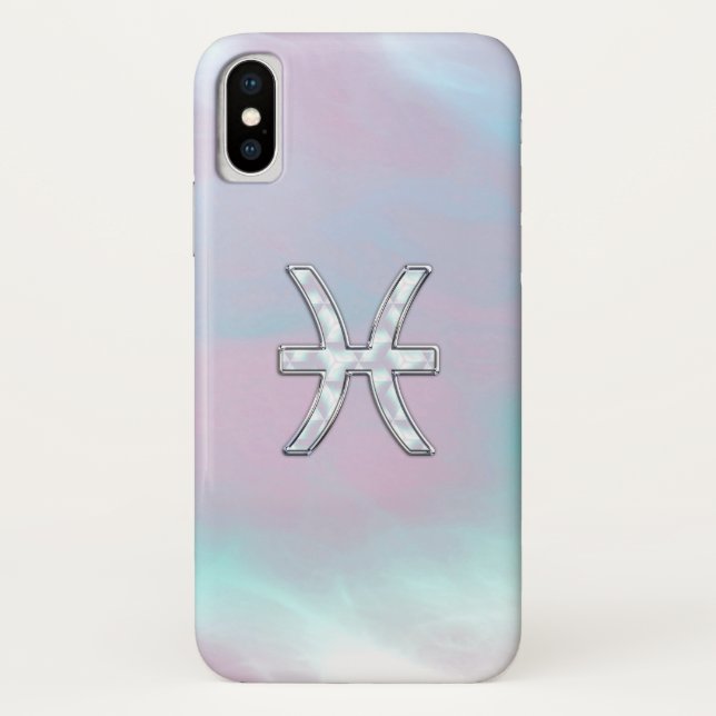 Capa Para iPhone, Case-Mate Símbolo do Zodíaco de Peixes estilo Madrepérola (Verso)