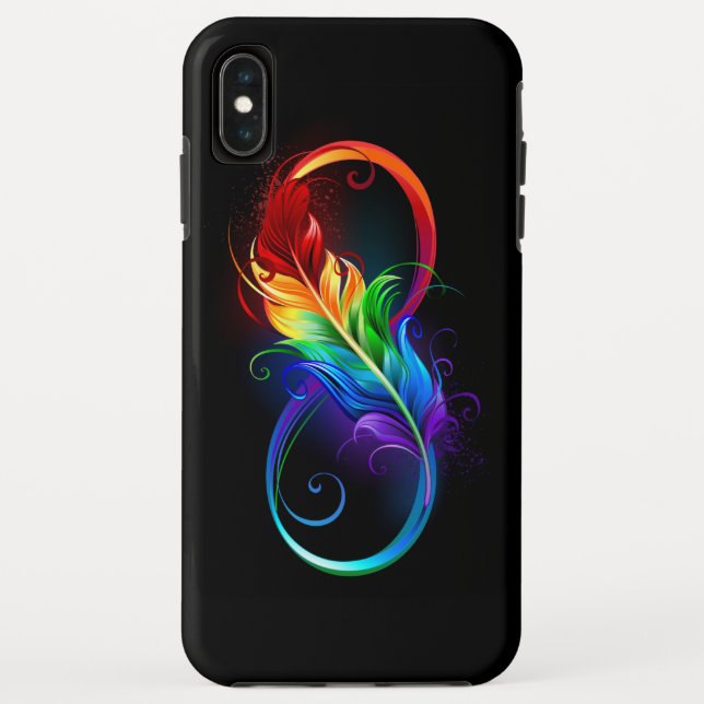 Capa Para iPhone, Case-Mate Símbolo Infinito com Pena Arco-Íris (Verso)