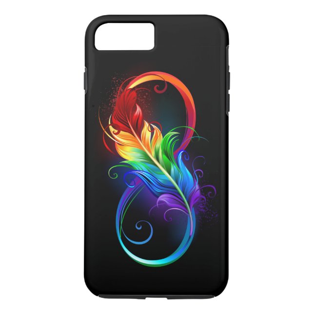 Capa Para iPhone, Case-Mate Símbolo infinito com pena de arco-íris (Verso)
