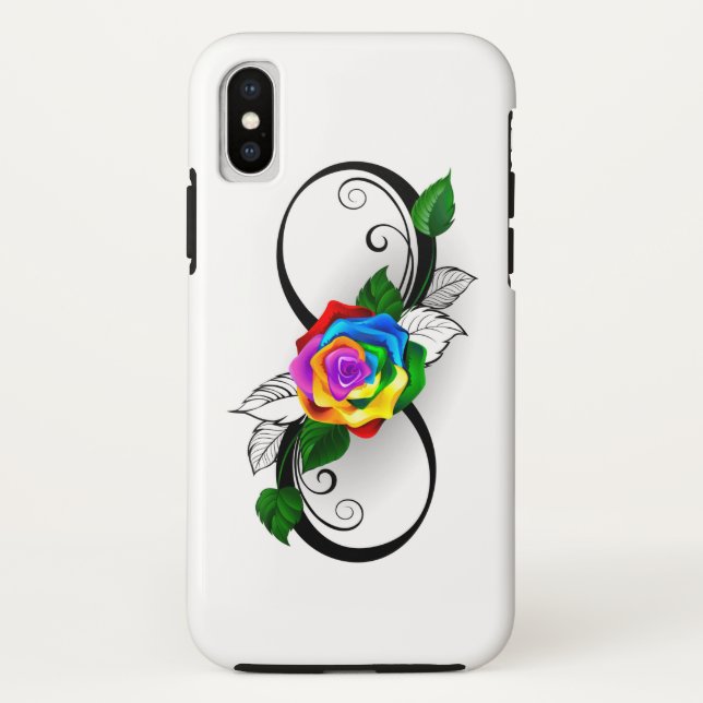 Capa Para iPhone, Case-Mate Símbolo Infinito com Rosa do Arco-Íris (Verso)
