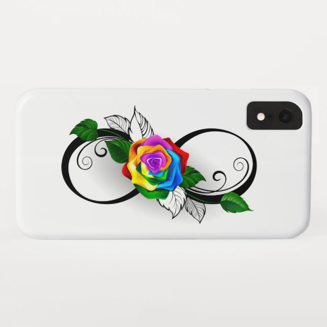 Capa Para iPhone, Case-Mate Símbolo Infinito com Rosa do Arco-Íris (Verso (Horizontal))