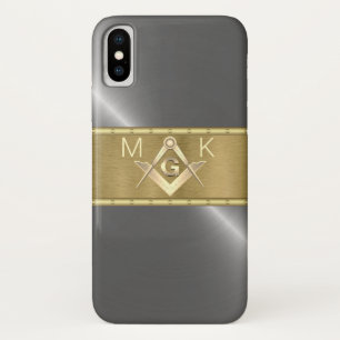 Capa Para iPhone Da Case-Mate Símbolo Masônico de Prata e Dourado