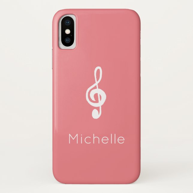 Capa Para iPhone, Case-Mate Símbolo Musical Tremor Clef Rosa (Verso)