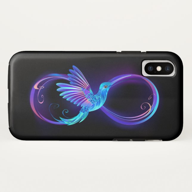 Capa Para iPhone, Case-Mate Símbolo Neon Infinity com Hummingbird brilhante (Verso (Horizontal))