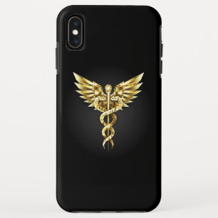 Capa Para iPhone Da Case-Mate Símbolo Poligonal Dourado Caduceus