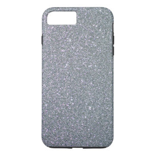 Capa iPhone 8 Plus/7 Plus Simples Cinza de Brilho Personalizado