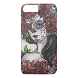 iPhone 8 Plus/7 Plus Simples Dia de los Muertos desenhado à mão   Capa 