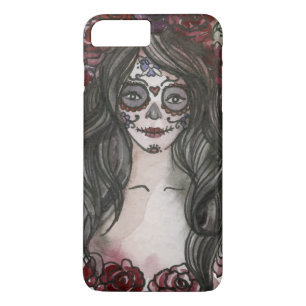 iPhone 8 Plus/7 Plus Simples Dia de los Muertos desenhado à mão   Capa 