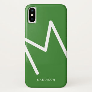Capa Para iPhone Da Case-Mate Simples personalizado com diagnóstico branco verde
