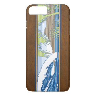 Capa Para iPhone Da Case-Mate Sinal de madeira do surf de Koa do falso havaiano