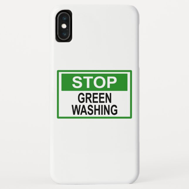 Capa Para iPhone, Case-Mate Sinal de Parar o Greenwashing (Verso)