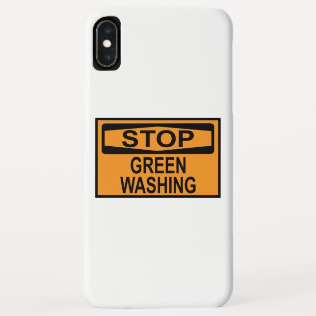 Capa Para iPhone, Case-Mate Sinal de Pare ao Greenwashing (Verso)
