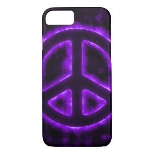 Capa iPhone 8/7 Sinal de paz roxo