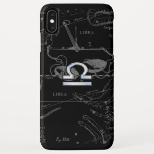 Capa Para iPhone XS Max Sinal de prata do zodíaco do Libra do cromo em