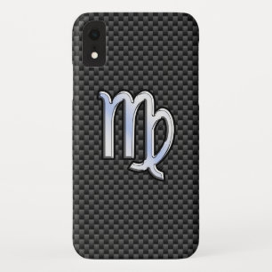 Capa Para iPhone Da Case-Mate Sinal de Virgo Zodiac na Fibra de Carbono Preto