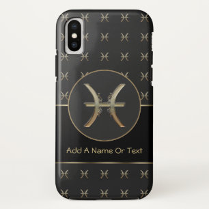Capa Para iPhone X Sinal do zodíaco dos peixes personalizado