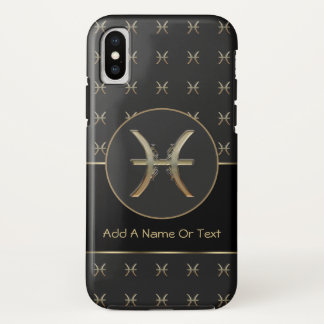 Capa Para iPhone X Sinal do zodíaco dos peixes personalizado