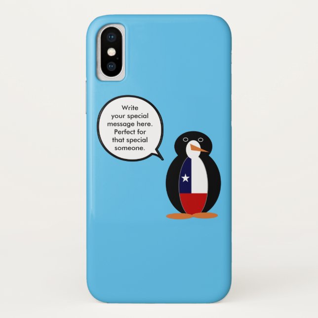 Capa Para iPhone, Case-Mate Sinalizador chileno falando Srta. Penguin (Verso)