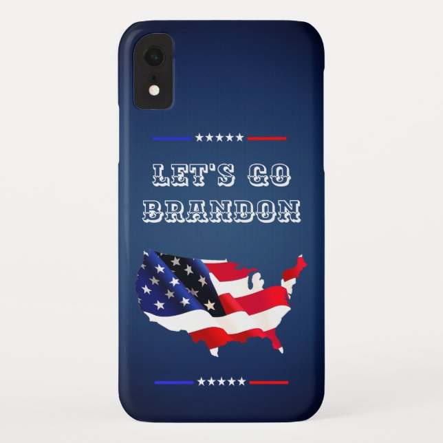 Capa Para iPhone, Case-Mate Sinalizador Patriótico do VAMOS Personalizado GO B (Verso)