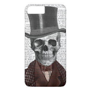 Capa iPhone 8 Plus/7 Plus Skeleton Gentleman e Chapéu Superior