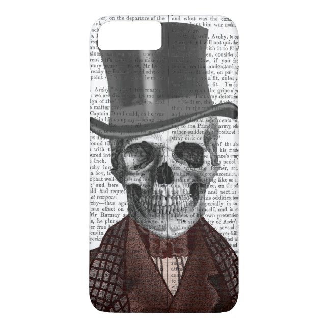 Capa Para iPhone, Case-Mate Skeleton Gentleman e Chapéu Superior (Verso)