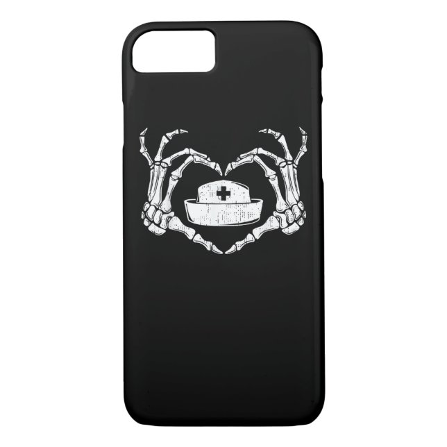Capa Para iPhone, Case-Mate Skeleton Hand Heart Lpreguiçoso Halloween Costume  (Verso)