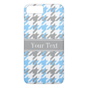 Capa Para iPhone Da Case-Mate Sky Blue White Dk Cinza Nome Monograma