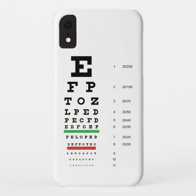 Capa Para iPhone, Case-Mate Snellen Eye Chart (Verso)