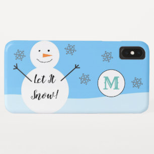 Capa Para iPhone Da Case-Mate Snowman Snowflake Festivo Monograma Festivo de inv