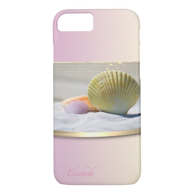 Capa Para iPhone, Case-Mate Sofisticado,Ombre, Conchas - Personalizado (Verso)