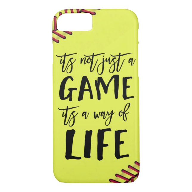 Capa Para iPhone, Case-Mate Softball seu não apenas umas citações do jogo (Verso)