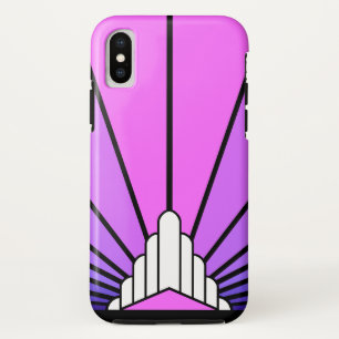 Capa Para iPhone Da Case-Mate Sol de arte deco roxo e rosa