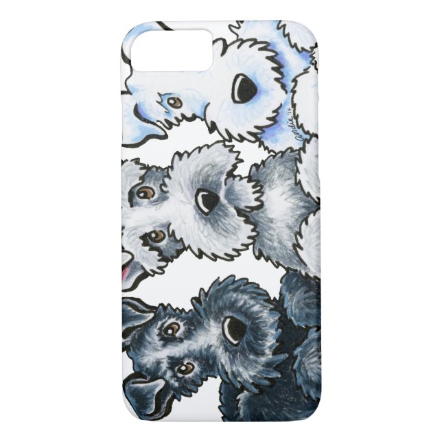 Capa Para iPhone, Case-Mate Sólidos Schnauzers (Verso)