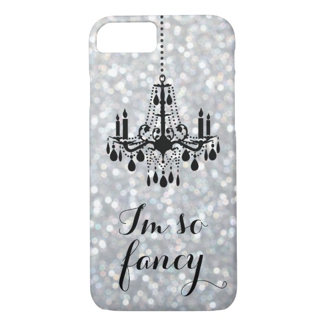Capa Para iPhone, Case-Mate Sou tão Rico Chandelier Sparkle Silver iPhone 7 (Verso)