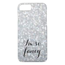 Capa iPhone 8/7 Sou tão Rico Sparkly Silver iPhone 7 Case