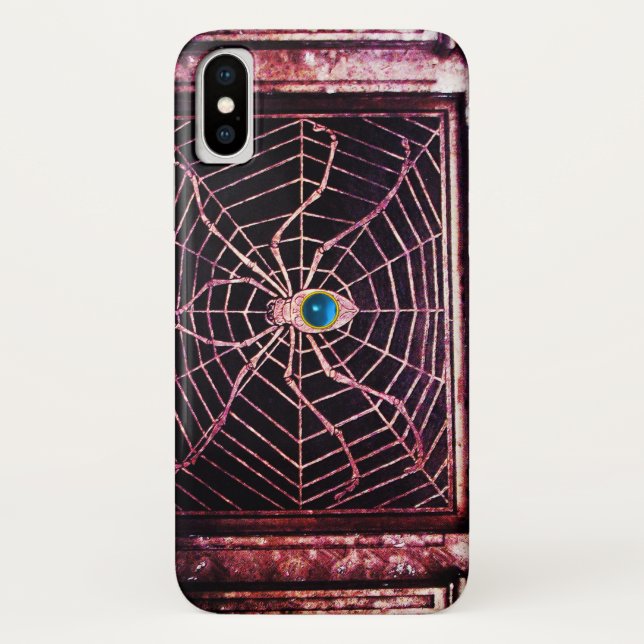 Capa Para iPhone, Case-Mate SPIDER E WEB Blue Sapphire Black (Verso)