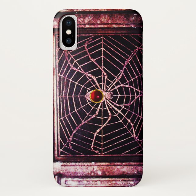 Capa Para iPhone, Case-Mate SPIDER E WEB Red Ruby Black (Verso)