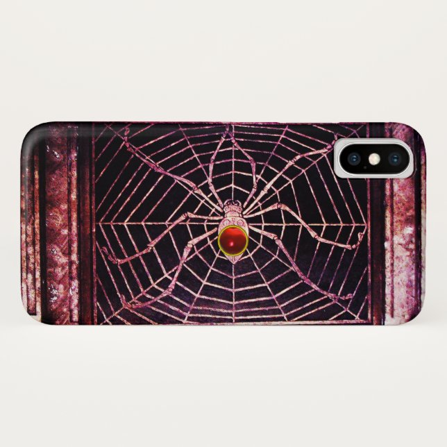 Capa Para iPhone, Case-Mate SPIDER E WEB Red Ruby Black (Verso (Horizontal))