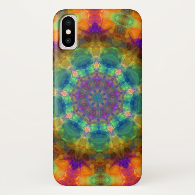 Capa Para iPhone, Case-Mate Spinning Kaleidoscope Arco-íris (Verso)