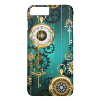 Steampunk Jewelry Watch em um fundo verde