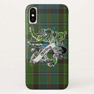 Capa Para iPhone X Stirling Tartan Lion