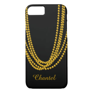 Capa Para iPhone Da Case-Mate String of Pearls iPhone 7 Case em ouro