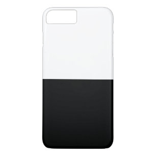 iPhone 8 Plus/7 Plus Striped (Preto e Branco) Horizontal) Capa de tel