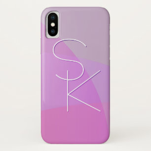 Capa Para iPhone Da Case-Mate Suas Iniciais Sobrepostas   Geométrico Cor-de-Rosa