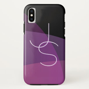 Capa Para iPhone Da Case-Mate Suas Iniciais Sobrepostas Roxo e Rosa Modernos