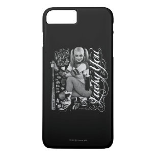 Capa iPhone 8 Plus/7 Plus Suicide Squad   Harley Quinn Typography Photo