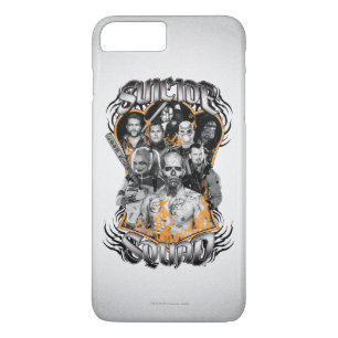 Capa iPhone 8 Plus/7 Plus Suicide Squad Task Force X Tribal Tattoo