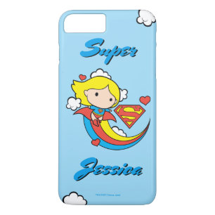 Capa Para iPhone Da Case-Mate Supergirl Chibi Voando Arco-Íris