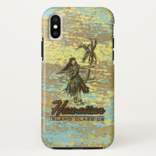 Capa Para iPhone X Surf Shack Havaiano Faux Wood Surfboard